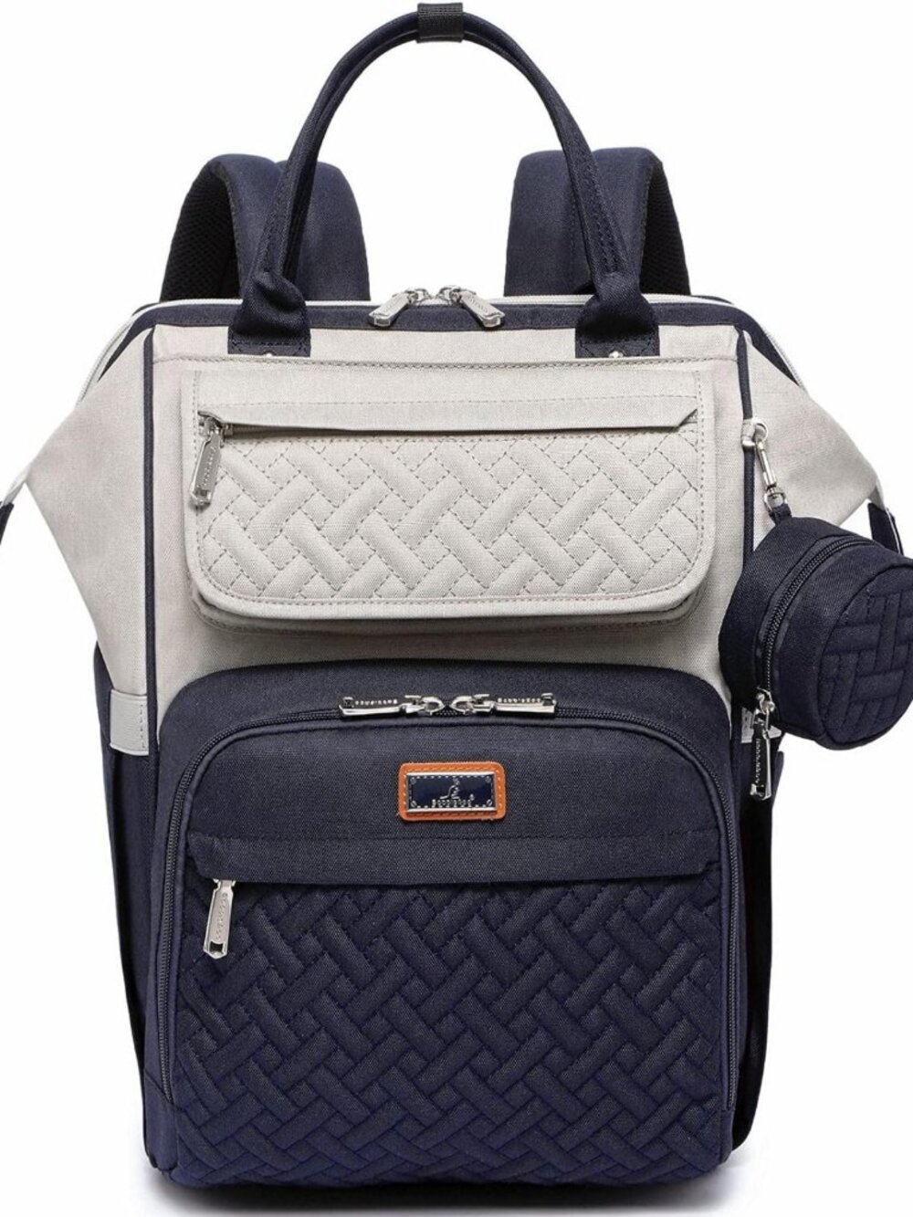 Stylish Multifunction Diaper Bag Backpack with Changing Pad & Stroller Straps